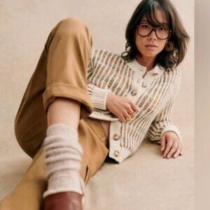 Sezane Randy Cardigan Multicoloured Stripes - Size M